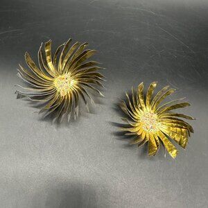 Vintage Christmas Ornaments Mid Century Atomic Starburst Handmade Aluminum